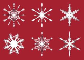 Collection of abstract simple snowflakes with gradient. Christmas decor vector