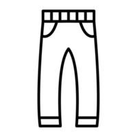 icono de línea de pantalones de negocios vector