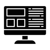 icono de glifo de diseño web vector