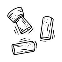 Wine stoppers linear vector icon in sketch style