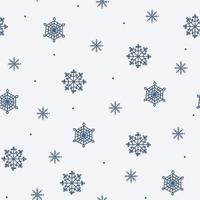 White pattern with lines doodle blue snowflakes. Winter texture, textiles, wallpaper, background. vector