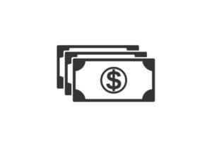 dollar banknote icon design vector