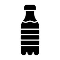 Water Bottle Glyph Icon vector