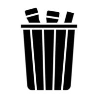 Garbage Glyph Icon vector