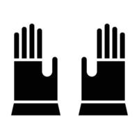 icono de glifo de guantes de mano vector
