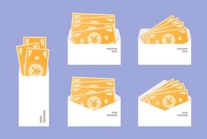 Japanese Yen Money in Envelope vector