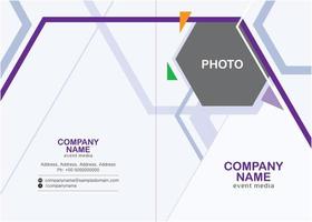 brochure layout two side design or cover page design vector