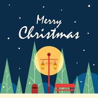 banner de feliz navidad e ilustración de dibujos animados de navidad. Ilustración de vector de banner para fondo, tarjeta de felicitación, postal y banner de ventas.