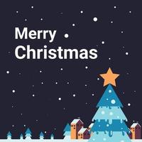 Merry Christmas banner and christmas cartoon illustration. Banner vector illustration for background, greeting card, postcard and sales banner.