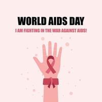 World Aids Day concept. Aids Awareness. Holiday concept. Template for background, banner, card, and poster. vector