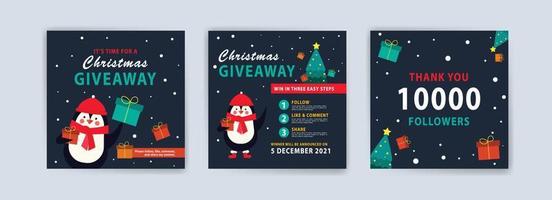 sorteo de navidad. banner de navidad. Ilustración de vector de banner para fondo, tarjeta de felicitación y postal.