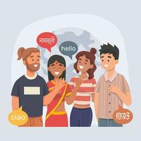 Hello In Different Languages With Diverse Culture vector