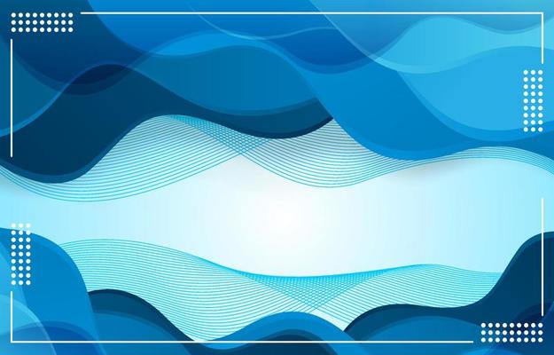 Abstract Modern Blue Wave Background
