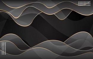 Fondo de onda de líquido moderno abstracto negro vector