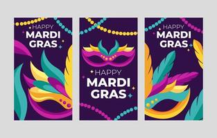 conjunto de banner de festival de máscara de mardi gras vector