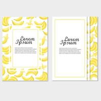 template of invitation or poster with bananas for design. vector