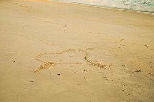 heart draw sand love photo