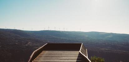 wind turbine on the mountain photo