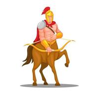 Centaur warrior archer, sagitarius character symbol illustration vector