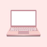Notebook in Rose color with background mock up template symbol concept. vector