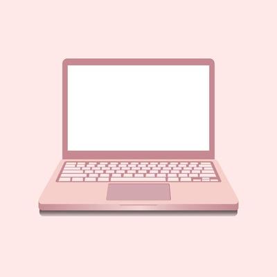 Notebook in Rose color with background mock up template symbol concept.