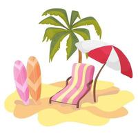 Summer time background banner design template and season elements beach vector