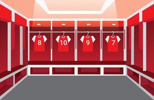 locker room, dressing room soccer team illustration vector