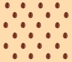 seamless background with coffee beans pattern vector