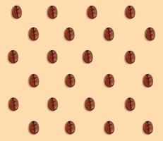 seamless background with coffee beans pattern vector