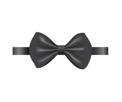 realistic black bow tie fashion man accessories icon editable vector isolated in white background eps 1