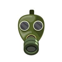 vintage army gas mask symbol icon in cartoon flat illustration vector isolated in white background
