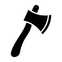 Wood Axe Glyph Icon vector