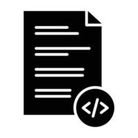 HTML File Glyph Icon vector