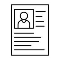 Resume Line Icon vector