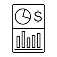 icono de línea de finanzas vector