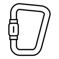 Carabiner Line Icon vector