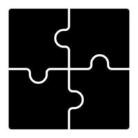 Puzzle Glyph Icon vector