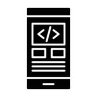 App Development Glyph Icon vector