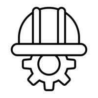 Automated Engineering Line Icon vector