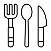 Cutlery Line Icon vector