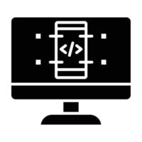 Software Development Glyph Icon vector