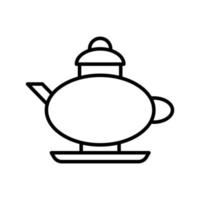 Teapot Line Icon vector