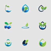 hydroponics logo set vector illustration design template