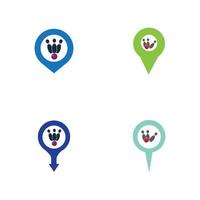 Bowling map point concept logo, icons and symbol. Bowling ball and pin vector illustration.