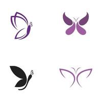 diseño de icono de mariposa de belleza vector