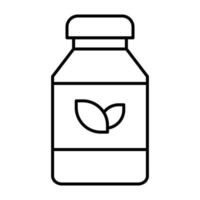 Herbal Medicine Line Icon vector