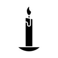 Candle Glyph Icon vector