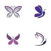 diseño de icono de mariposa de belleza vector