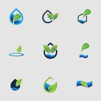 hydroponics logo set vector illustration design template