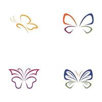 diseño de icono de mariposa de belleza vector